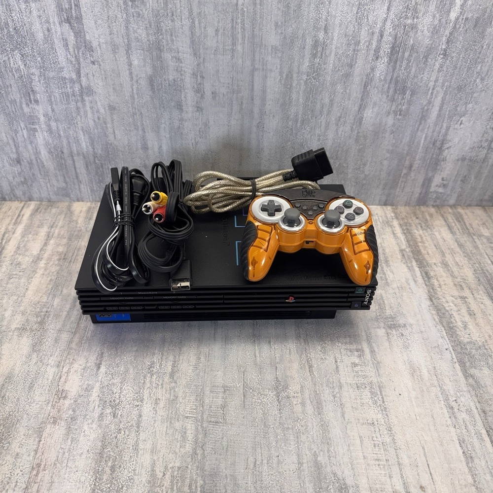 Sony PlayStation 2 Fat PS2 Console w/ Cables Controller & Network Adapter